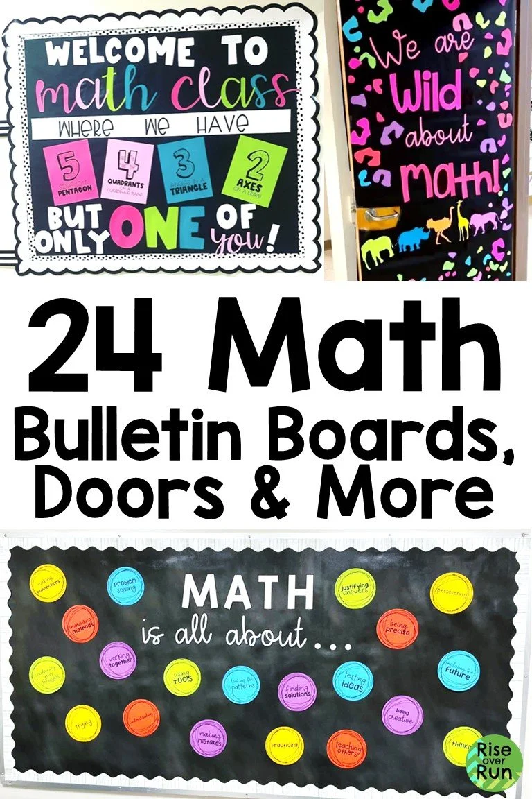 Math Bulletin Board and Door Ideas — Rise over Run