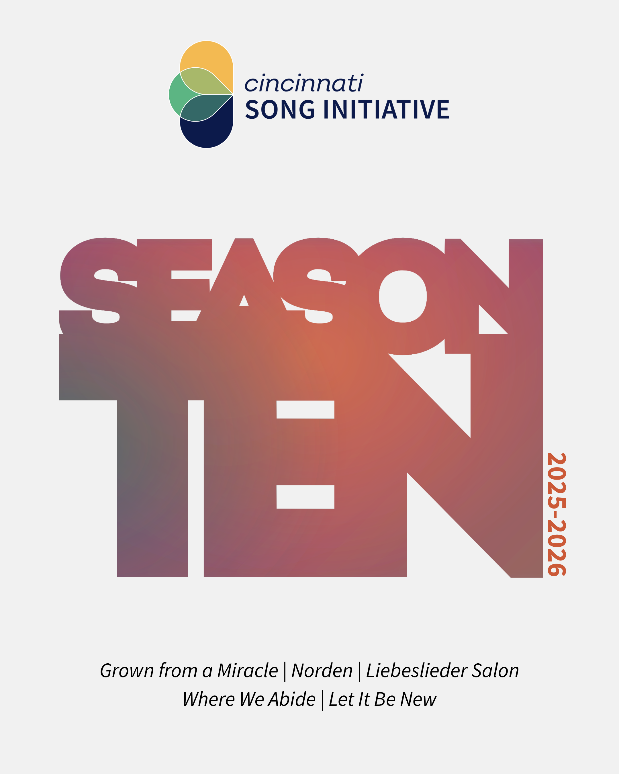 Cincinnati Song Initiative Unveils Tenth Anniversary Season