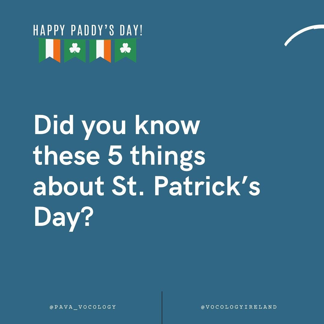 ☘️ Happy St. Patrick&rsquo;s Day ☘️

As part of my social media takeover for PAVA - here&rsquo;s some fun info about Paddy&rsquo;s Day.

(&hellip;I am in fact wearing green today&hellip;but not everyone does!)

Sending luck and love out to voice geek