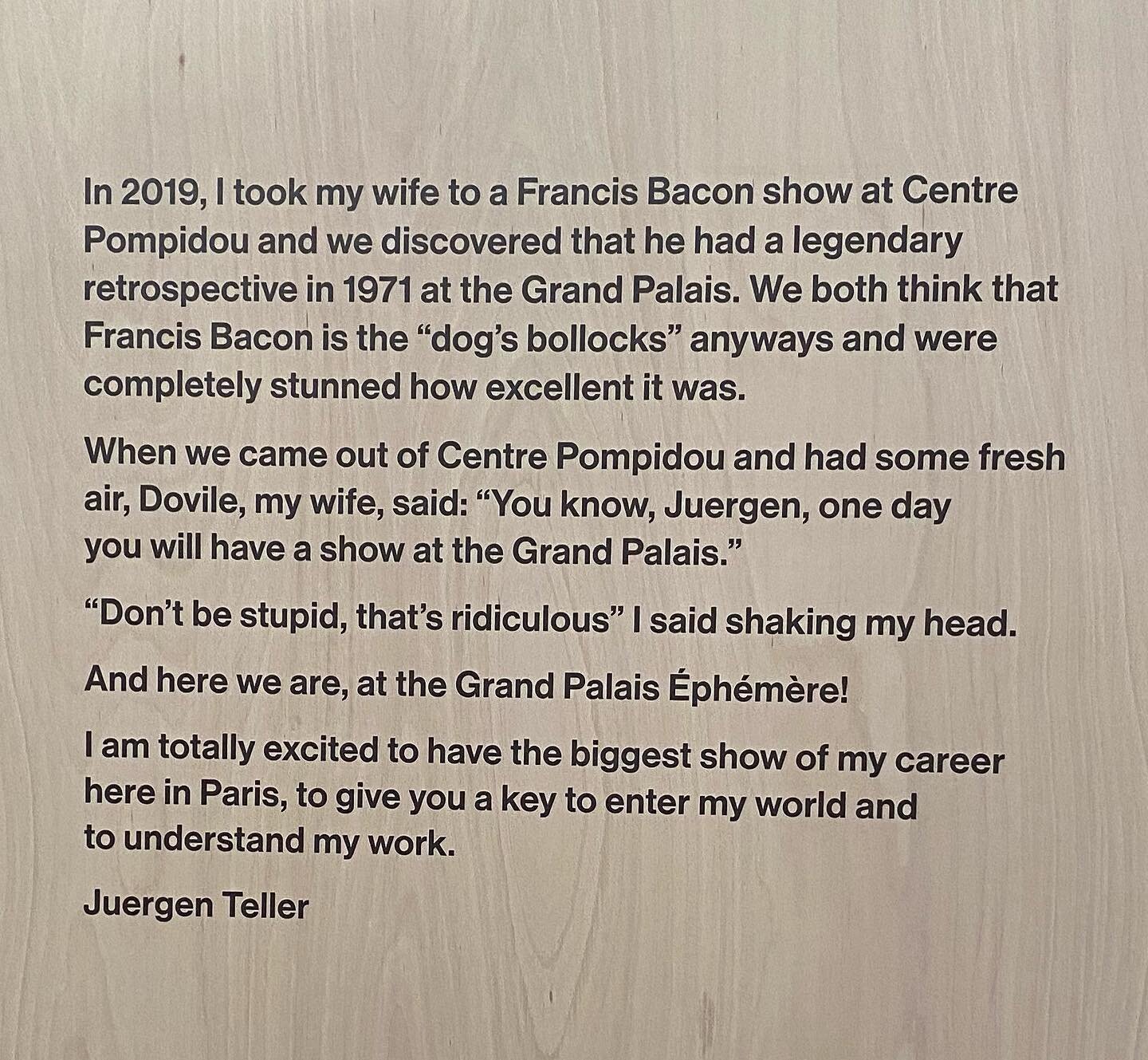 Thanks @sweeneytoddla for directing us to the big @jurgen_teller show..I need to live #gawd it was truly engaging 😀🤭🔞 #jurganteller #paris #stories #agnesvarda #viviennewestwood #selfportrait #davidhockney