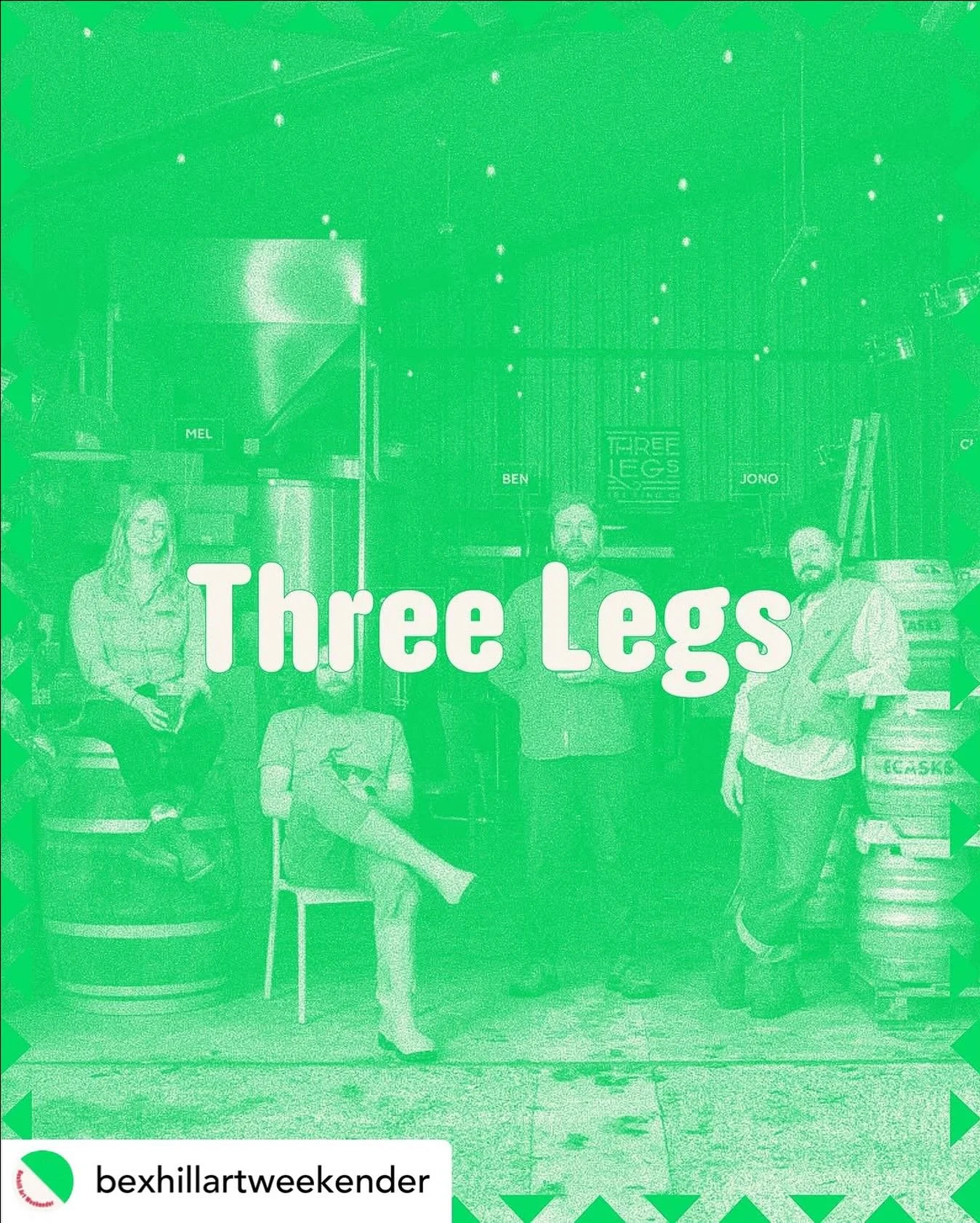 Posted @withregram &bull; @bexhillartweekender @thethreelegs / @thethreelegs.taproom will be hosting a launch party on Saturday 13th September, celebrating the inaugural Bexhill Art Weekender in collaboration with @flatland_projects and will also be 