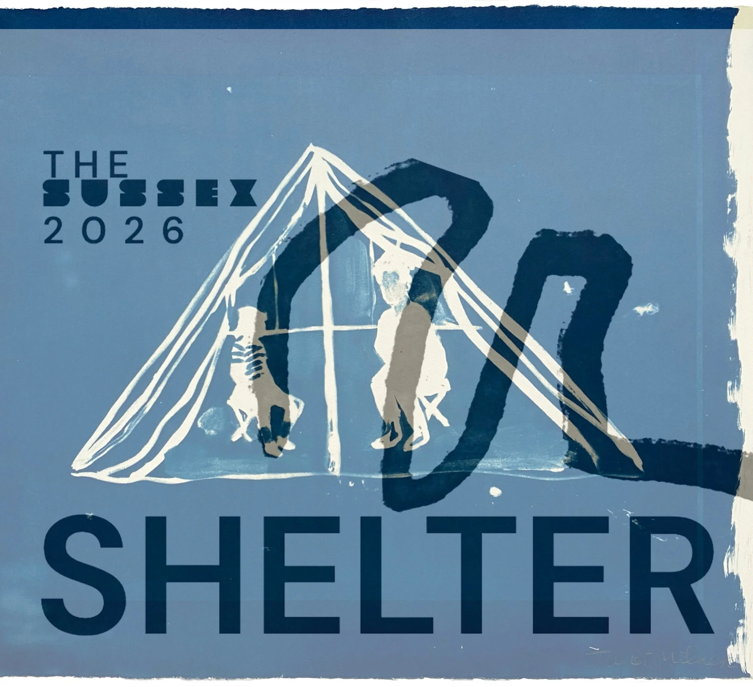 &lsquo;Sitting on Stools Stripe&rsquo;&hellip;cyanotype print..a memory from my childhood of going on camping holidays&hellip;..
It&rsquo;s been chosen for @sussexcontemporary

THE SUSSEX OPEN 2026:SHELTER

NEWHAVEN
BN9 STUDIO NEWHAVEN

November 7th 