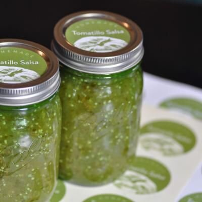 Fresh Jar of Green Salsa