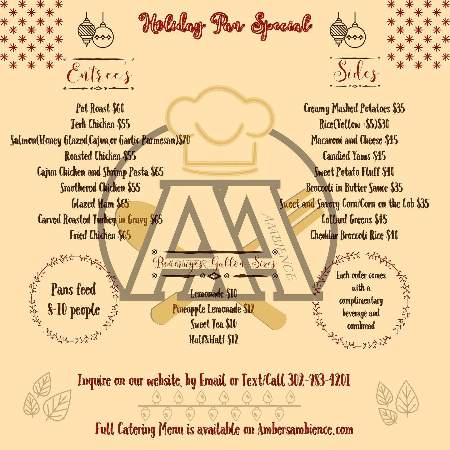It&rsquo;s that time. Our holiday pan specials are now available through the new year. Special prices JUST FOR YOU🎉❤️