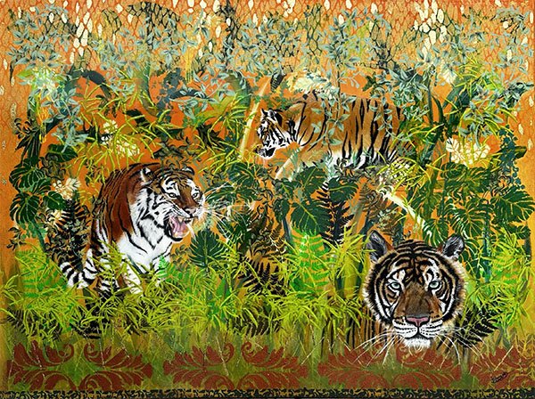 Trio of Tigers 100 x 76cm £375.00