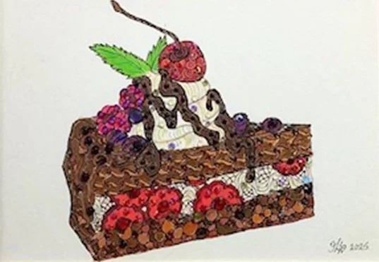 Choc Gateau - 25x20cm - £47 unframed - £67 frmaed