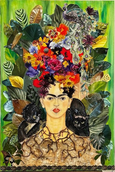 Frida - 90x70 - mixed media - £350 SOLD