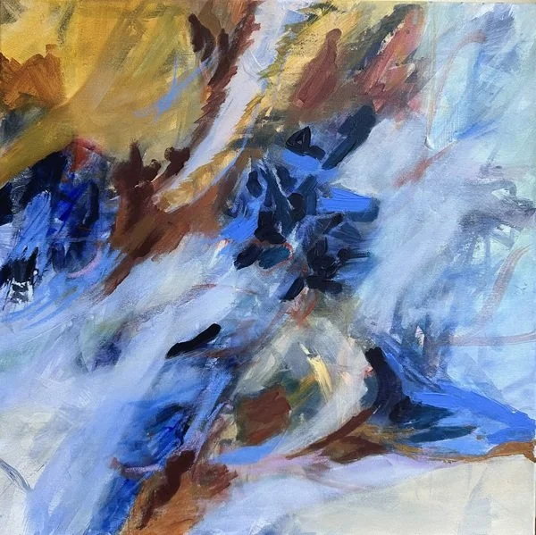 Drifting between Tides - 50x50cm - acrylic and oil pastels on canvas -  £440 
