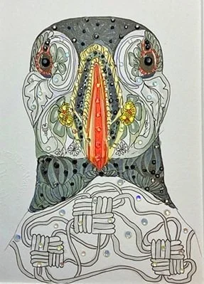 Small Puffin - 20.5x25.5cm - £57 unframed - £77 framed