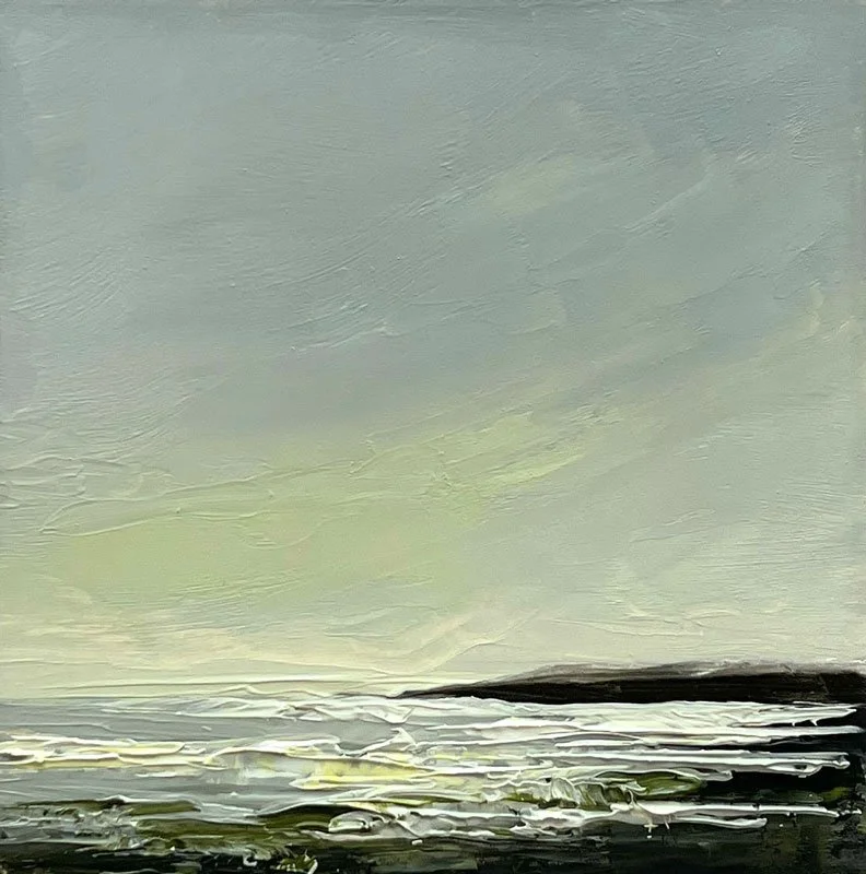 Silvery grey light - oil on board - 15x15cm - £175