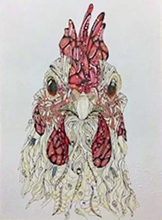 Angry Chicken - 25x30cm £67 unframed - £87 framed