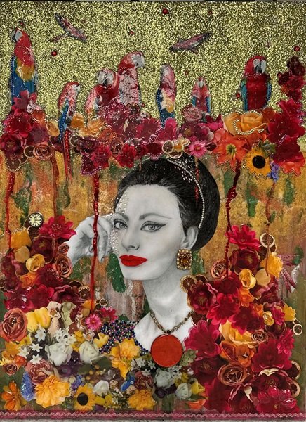 Sophia Loren 80x60cm mixed media £250 SOLD