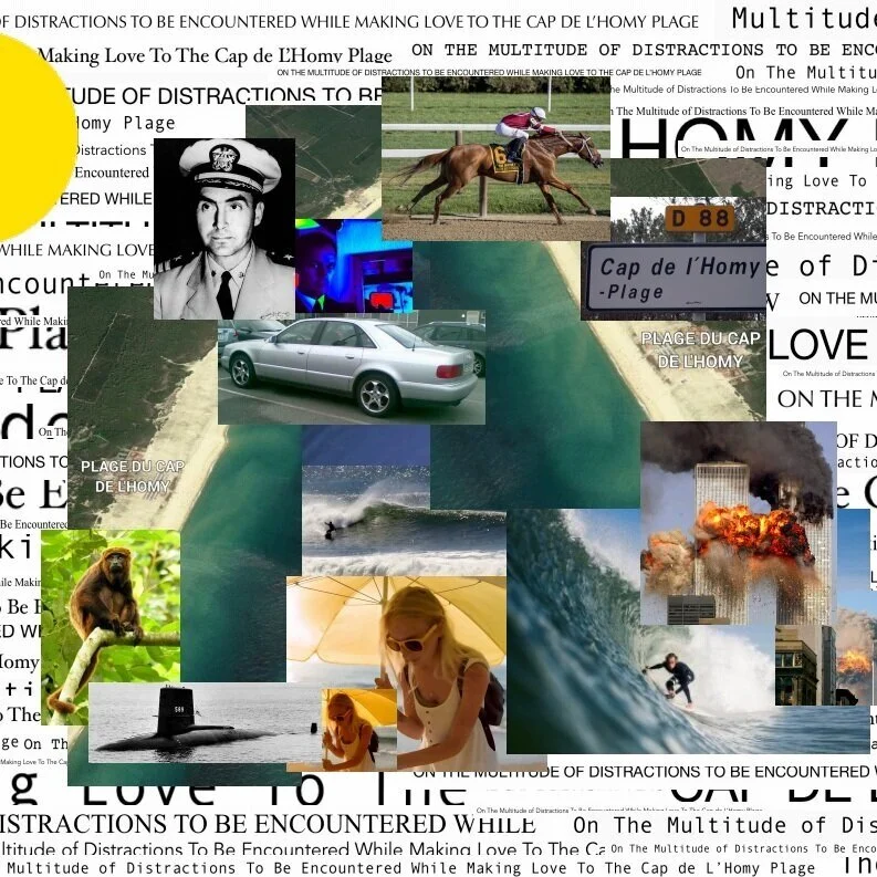 ON THE MULTITUDE OF DISTRACTIONS TO BE ENCOUNTERED WHILE MAKING LOVE TO THE CAP DE L’HOMY PLAGE
