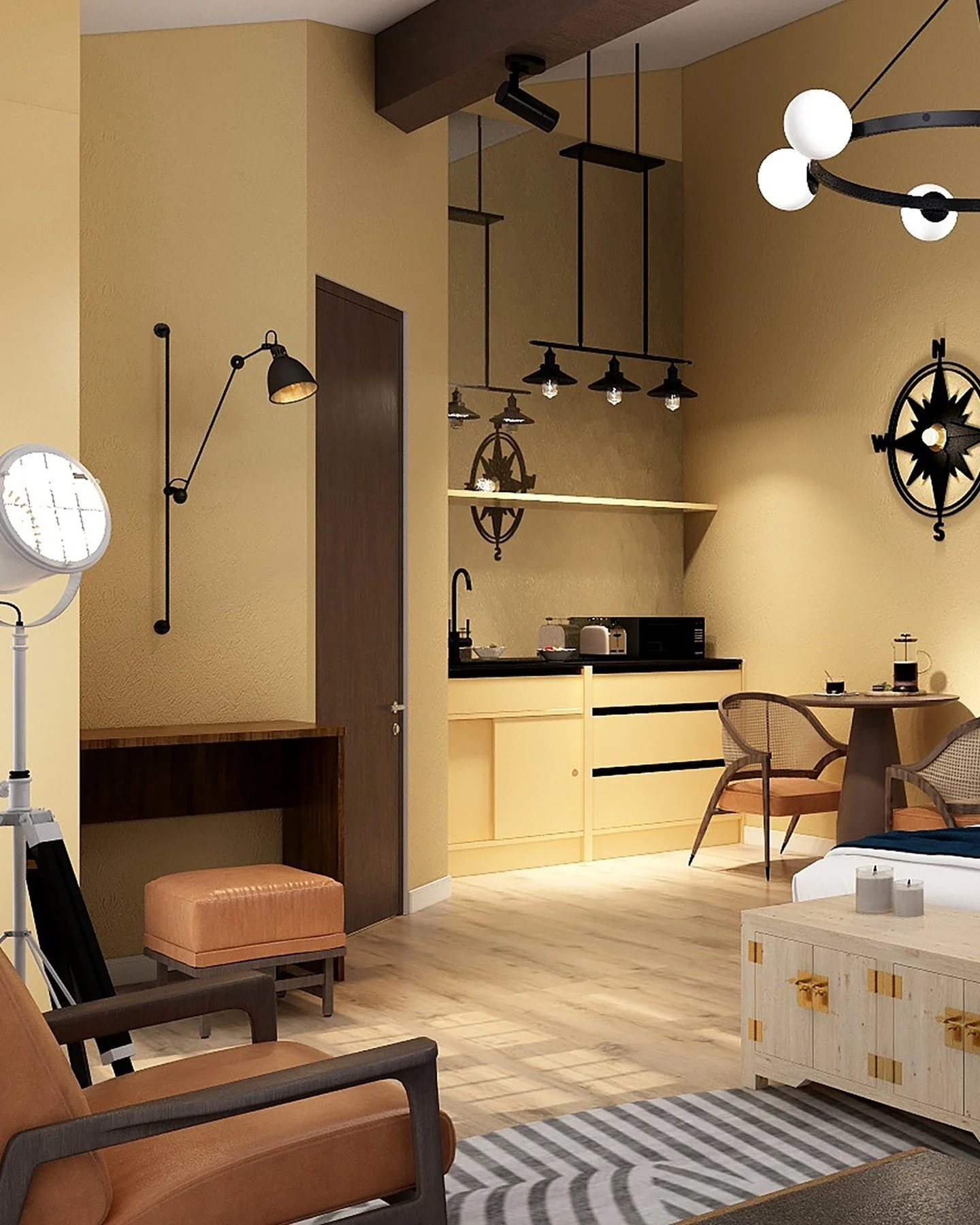How can a space reflect a city&rsquo;s identity without feeling literal?

At HomeToo Liverpool, this apartment draws on maritime references - a quieter nod to the city&rsquo;s relationship with water, movement and navigation.

Layered materials, tona