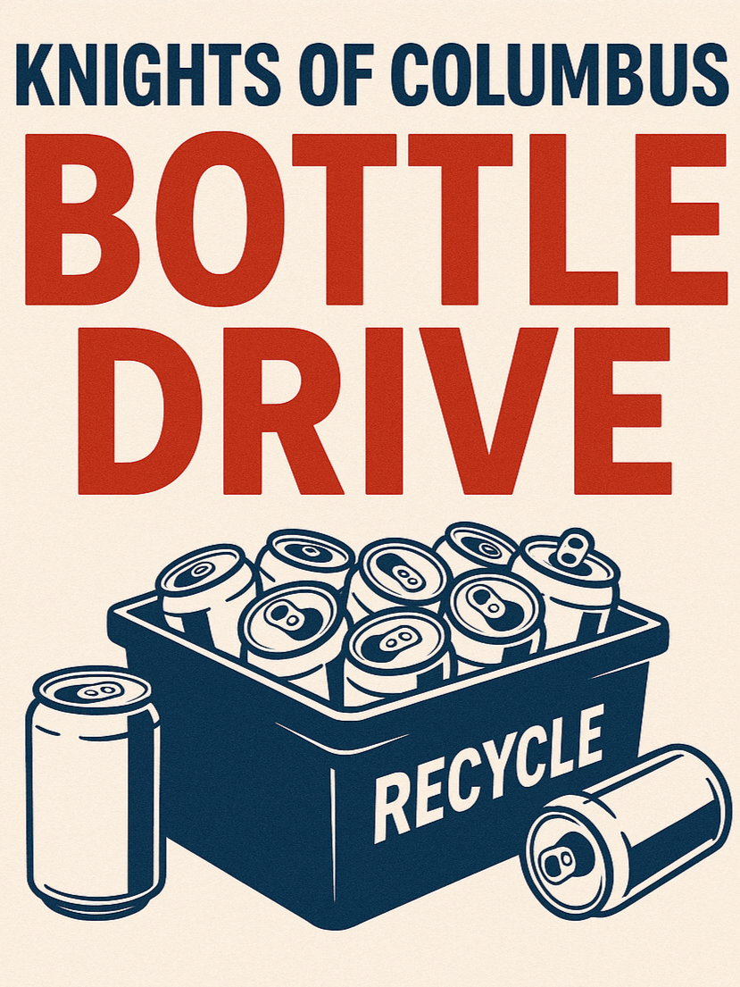 Bottle Drive THIS WEEK (bring in bottles Friday or Saturday)