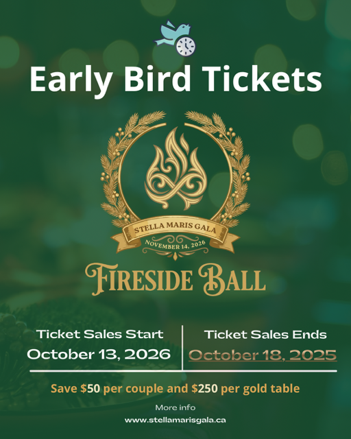 Stella Maris Gala | The Fireside Ball Early Bird Tickets Go on Sale October 13