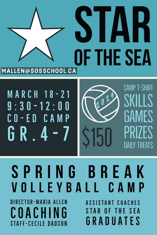 Star of the Sea Spring Break Volleyball Camp Star of the Sea School