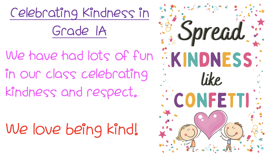 Celebrating Kindness in Grade 1A | Star of the Sea School | Surrey ...