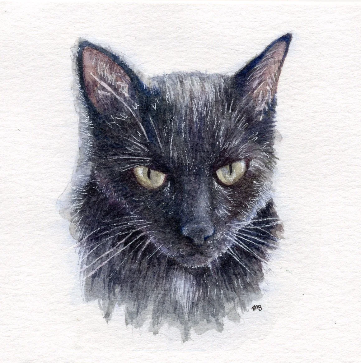 4x4" watercolor pet portrait - 2025