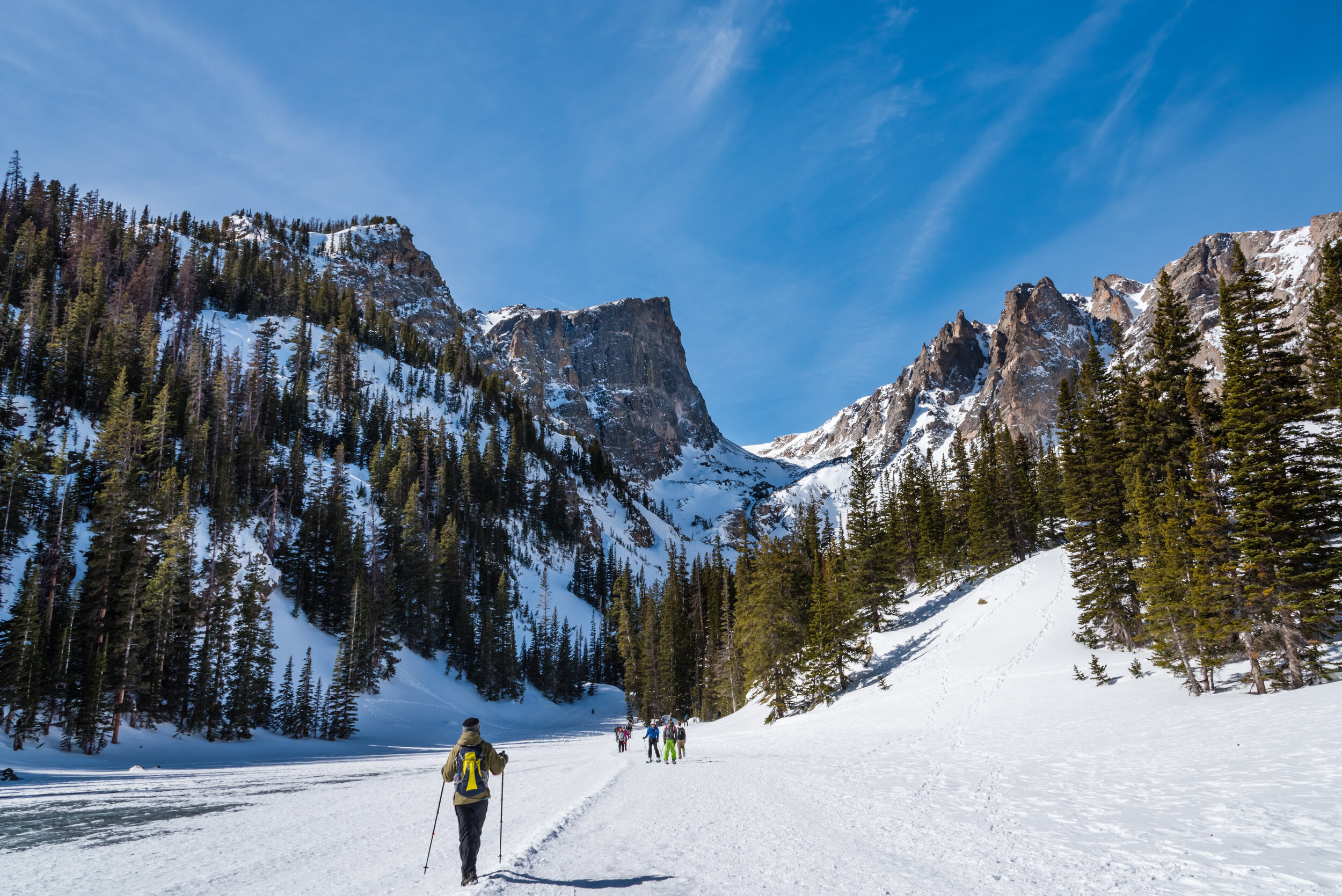 Dream Lake Trail in Winter, Rocky Mountain National Park, Colorado