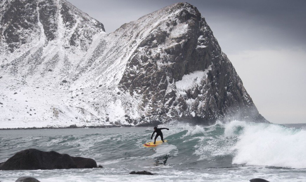 Surfing and Shooting in the Electrifying Chill of the Arctic