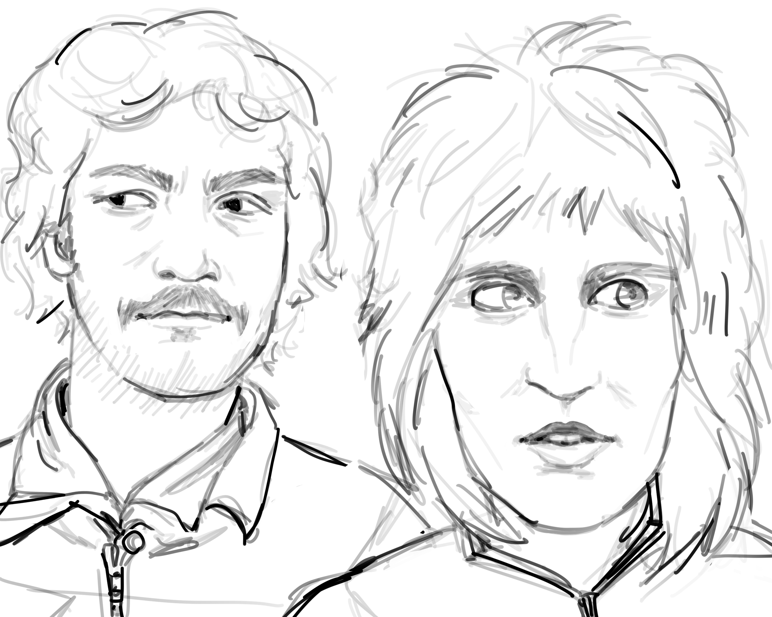 the mighty boosh sketch portrait