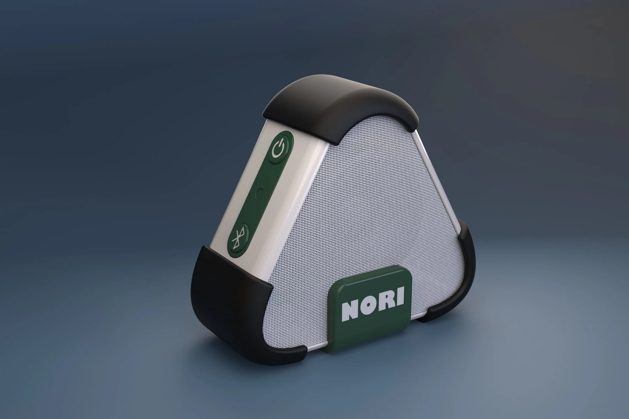 Onigiri-inspired speaker made in rhino
