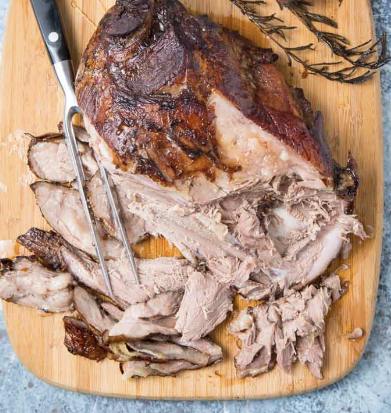 Bay  & Summer Garlic Rubbed Lamb Shoulder,  Ready to Slow Roast