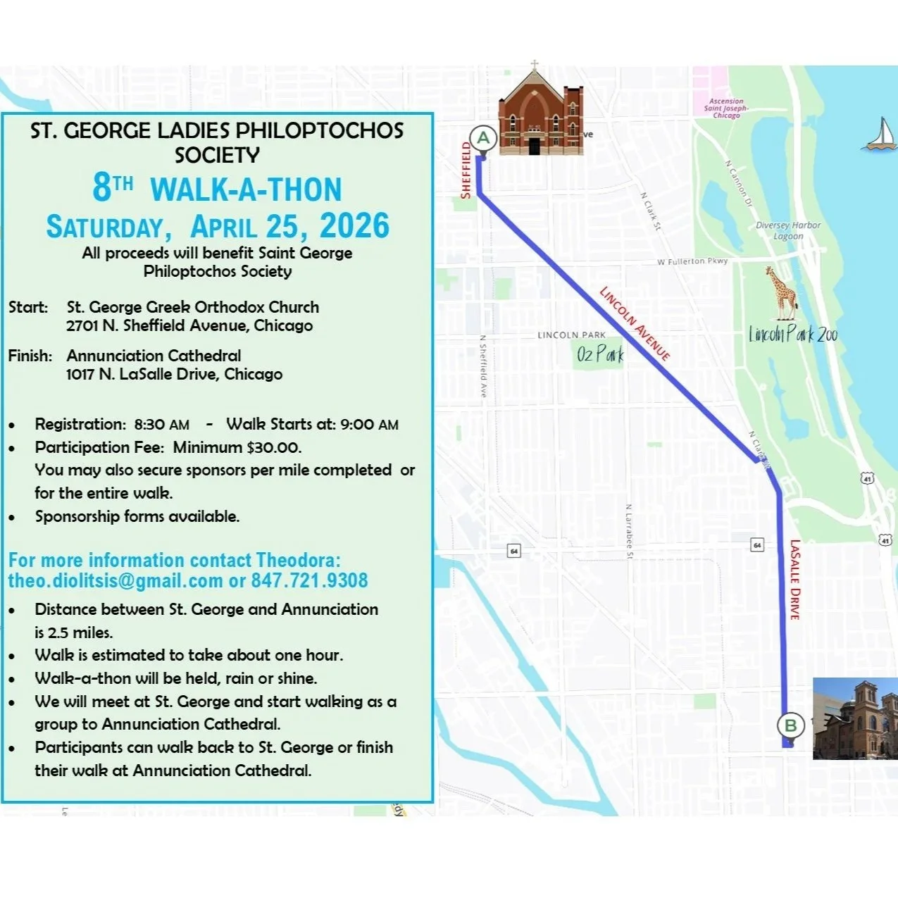 Walk-a-thon sponsored by Philoptochos 