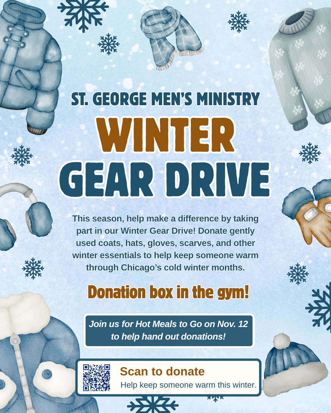 Men’s Ministry Winter Gear Drive