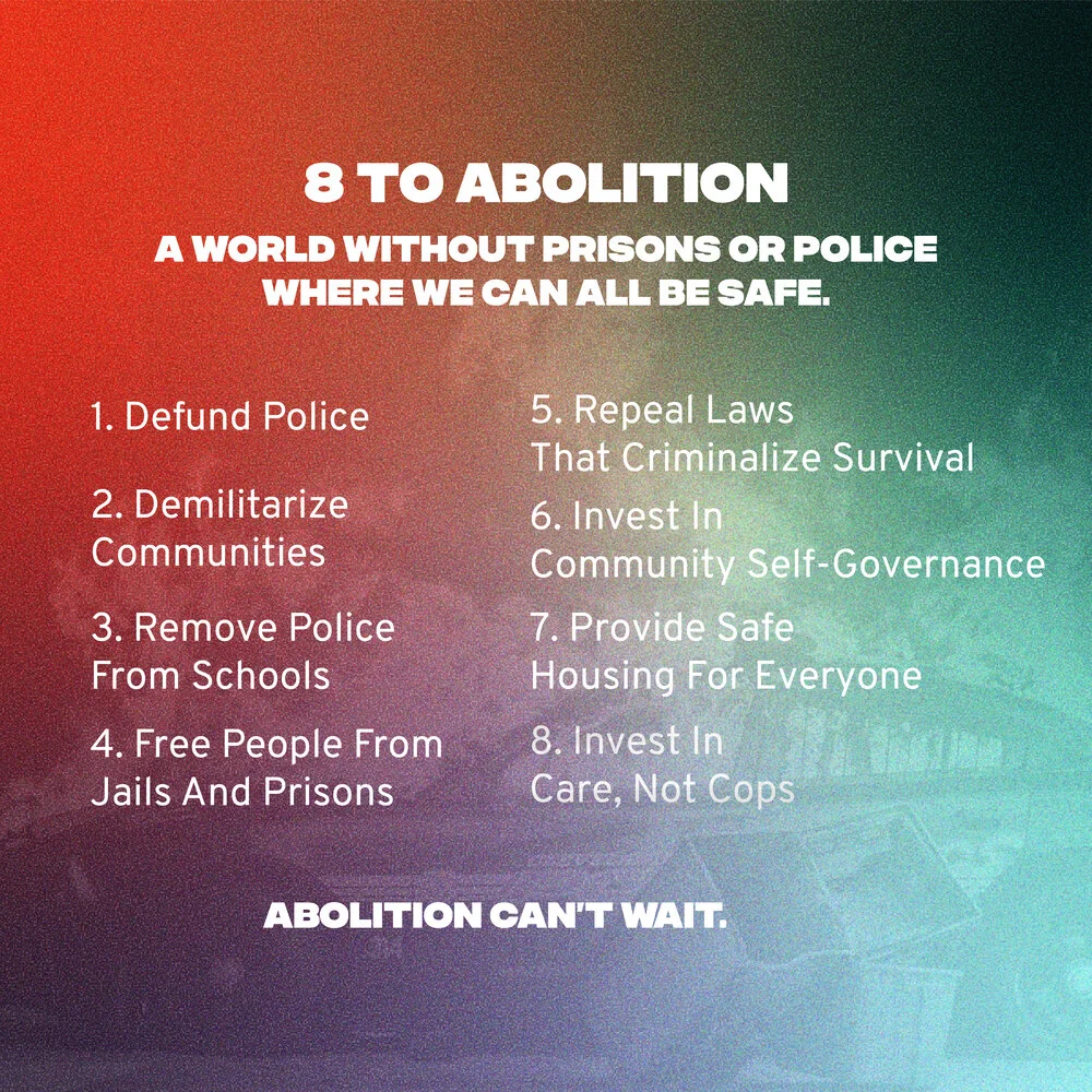 8toAbolition principles listed on a colorful background
