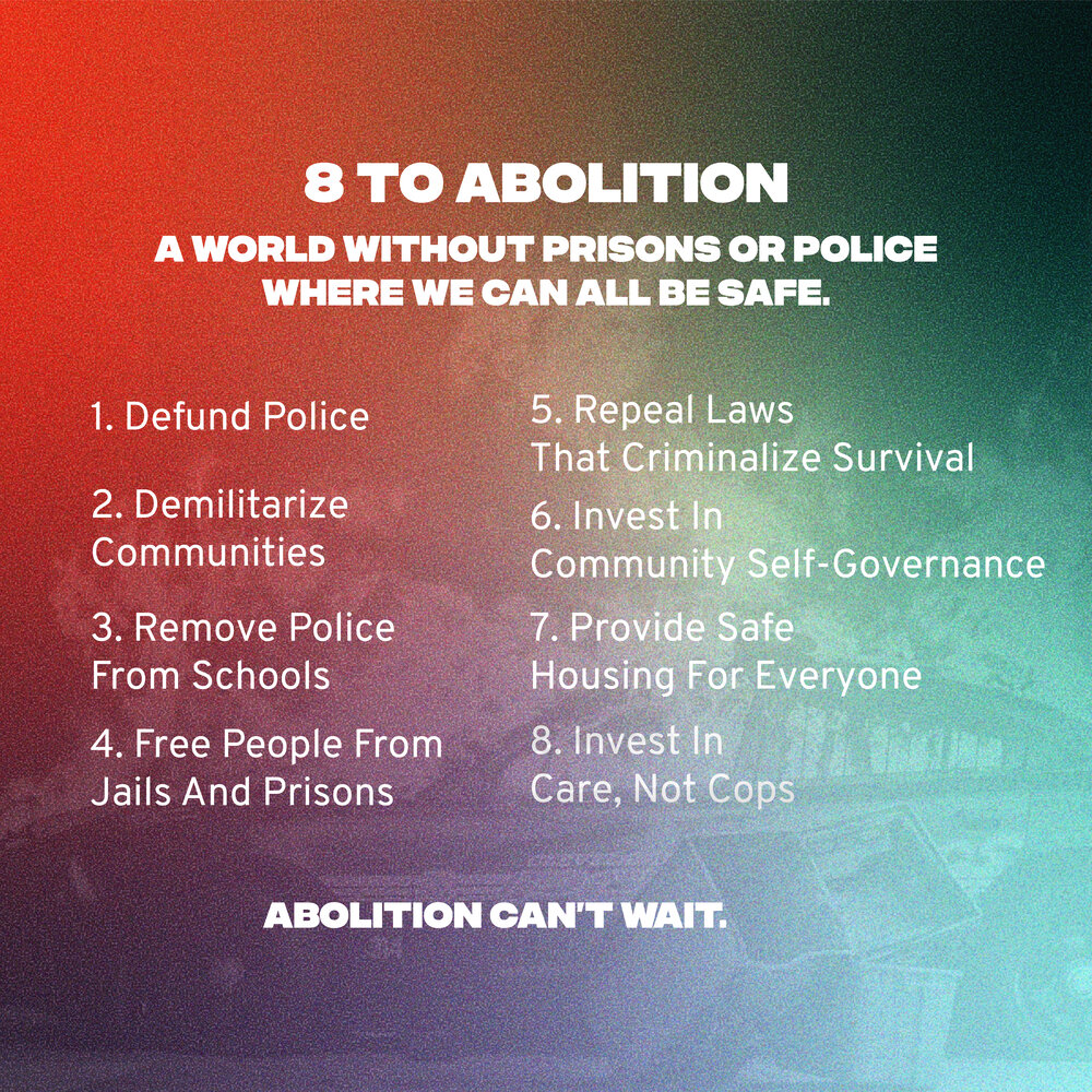 8toAbolition principles listed on a colorful background