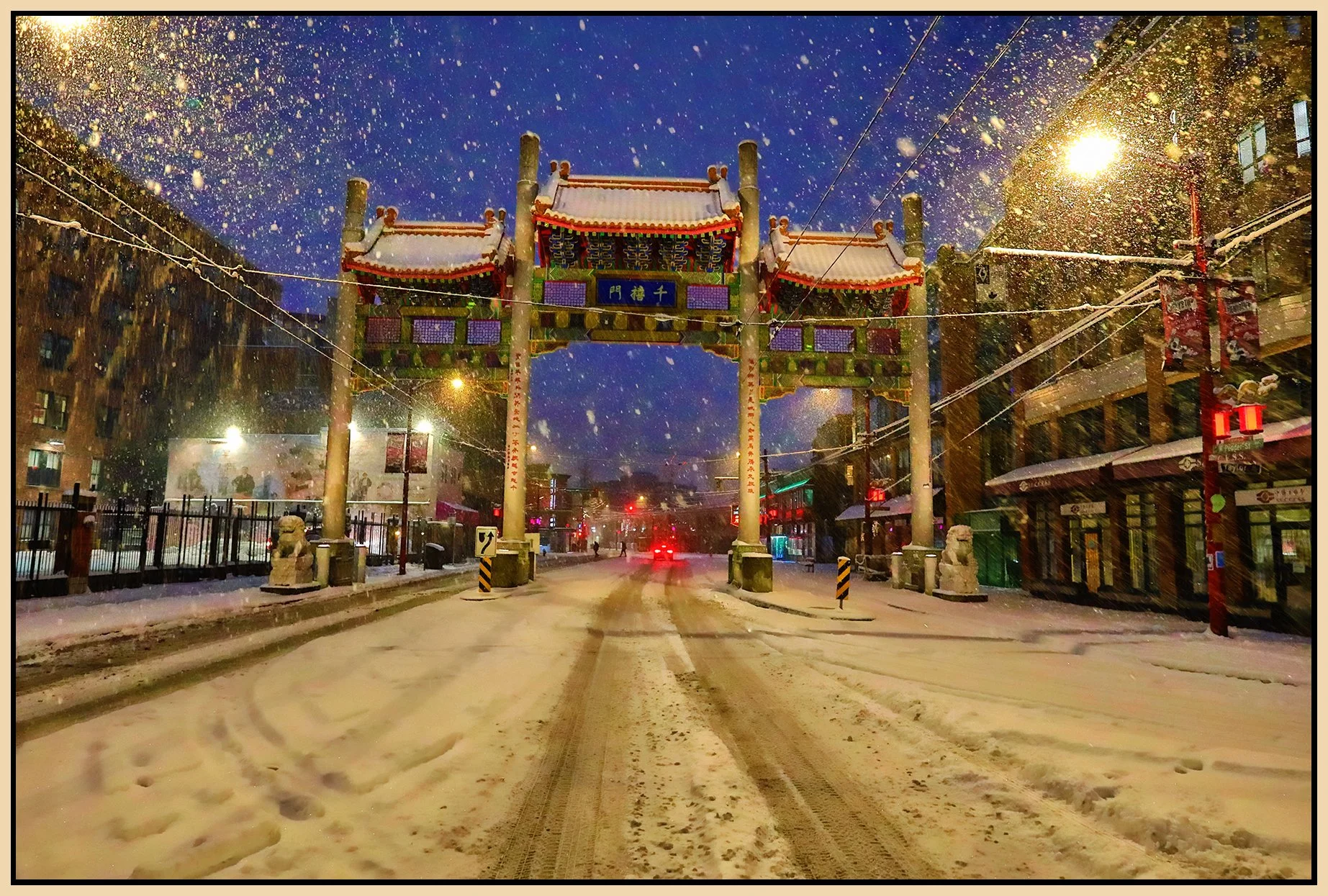 Chinatown Gate_30 W Pender in the Snow_Jan 17_2024_HDR_4H0812_peShdngCntrst_4x6s.jpg