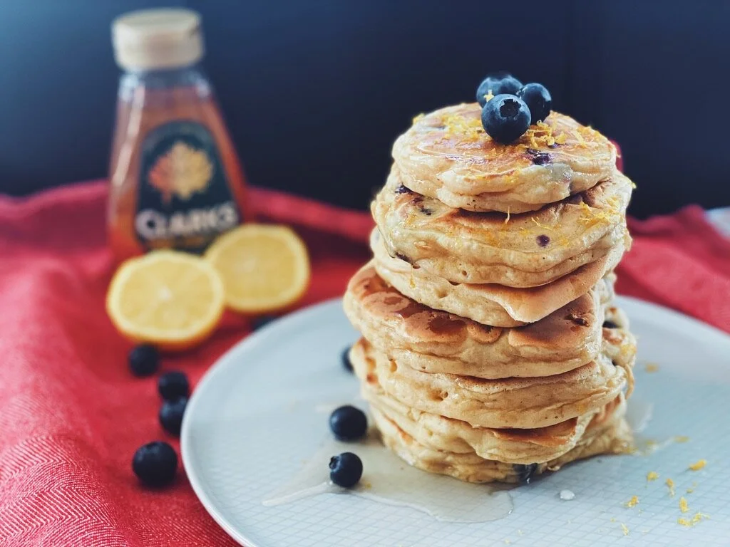 Fluffy  lemon pancakes - low calorie