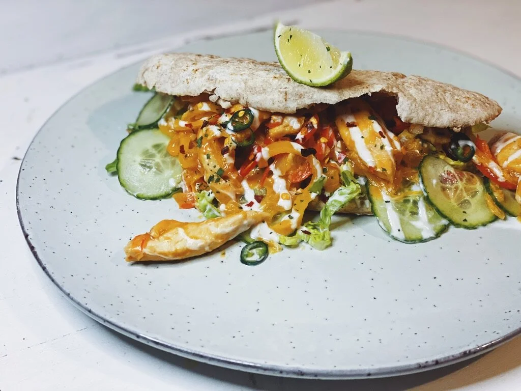 chilli chicken pita pocket