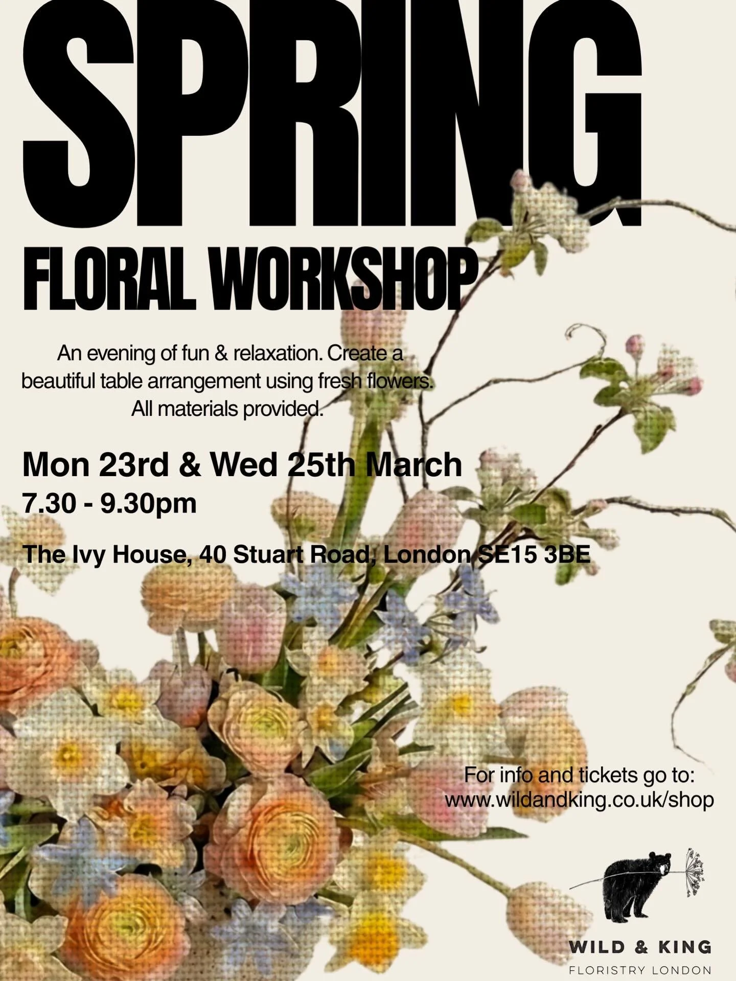 This is happening! Tickets and info on the website (link in bio). Hope to see you there! 💚

www.wildandking.co.uk/shop

#floralworkshop #floralworkshops #floralevents #springstyle