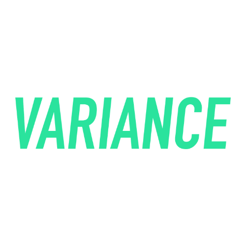 The word 'VARIANCE' written in green on a black background