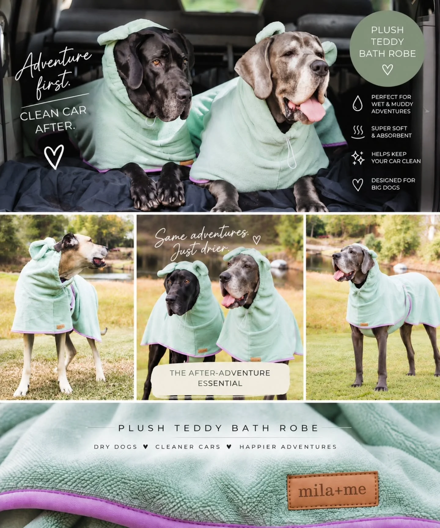 Adventure first. Clean car after. 🤎

Our PLUSH Teddy Bath Robe is the after-adventure essential we keep in the car &mdash; pop it on, bundle them in and let the plush microfibre do its thing on the drive home. Less wet dog. Less muddy car. More adve