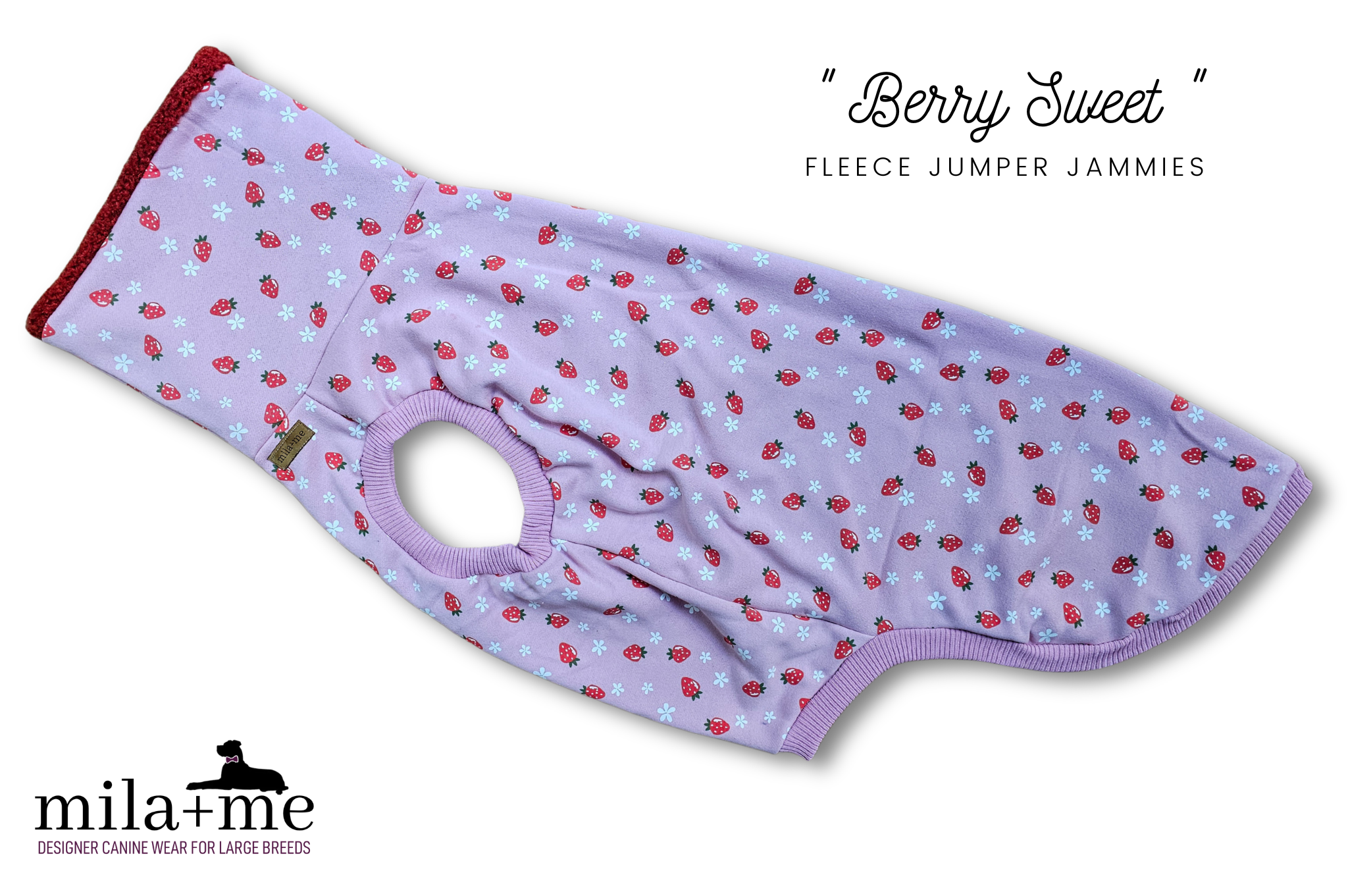 BERRY SWEET Fleece Jumper Jammies (ready-made)