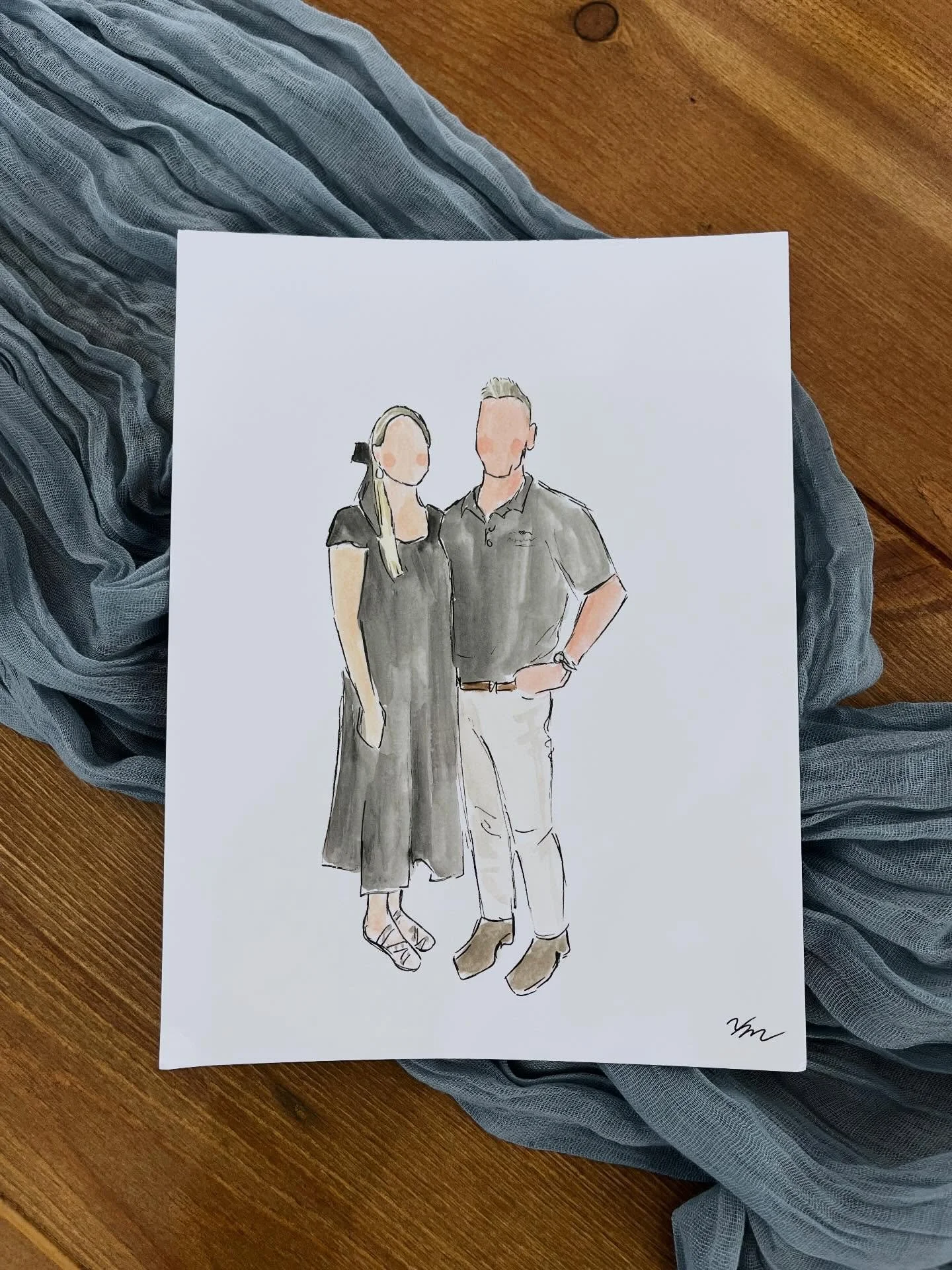 When the owners are just as sweet + stunning as the venue 😍 @hillcountrybliss 

#austinguestpainter#liveguestpainting #liveguestportraits #watercolorportraits #livepainting