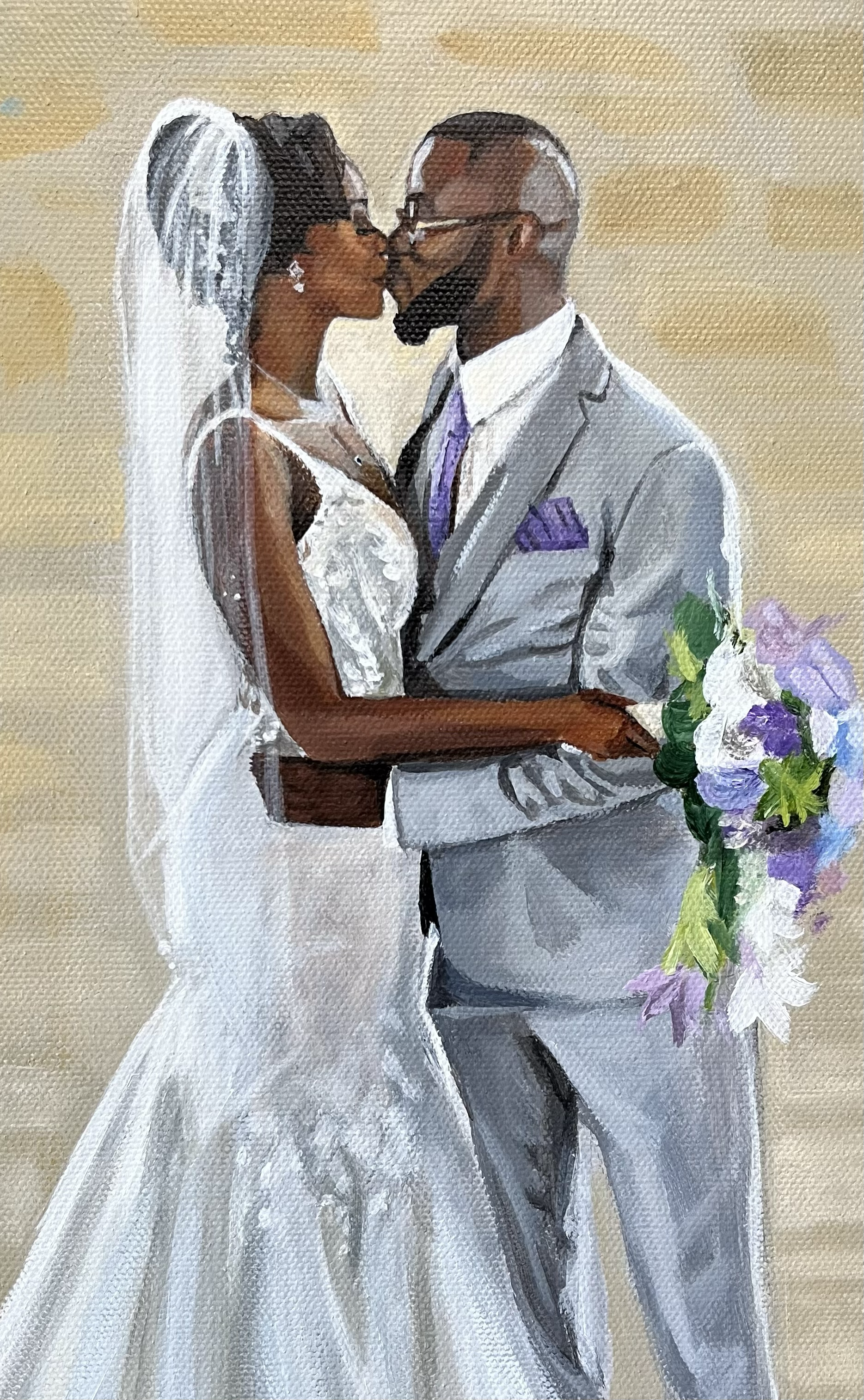 Live Wedding Painting First Kiss  Austin San Antonio Dallas Houston