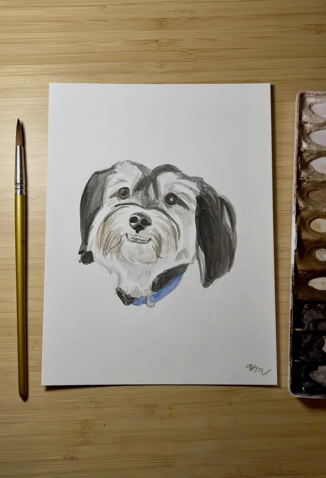 Watercolor Dog Painting