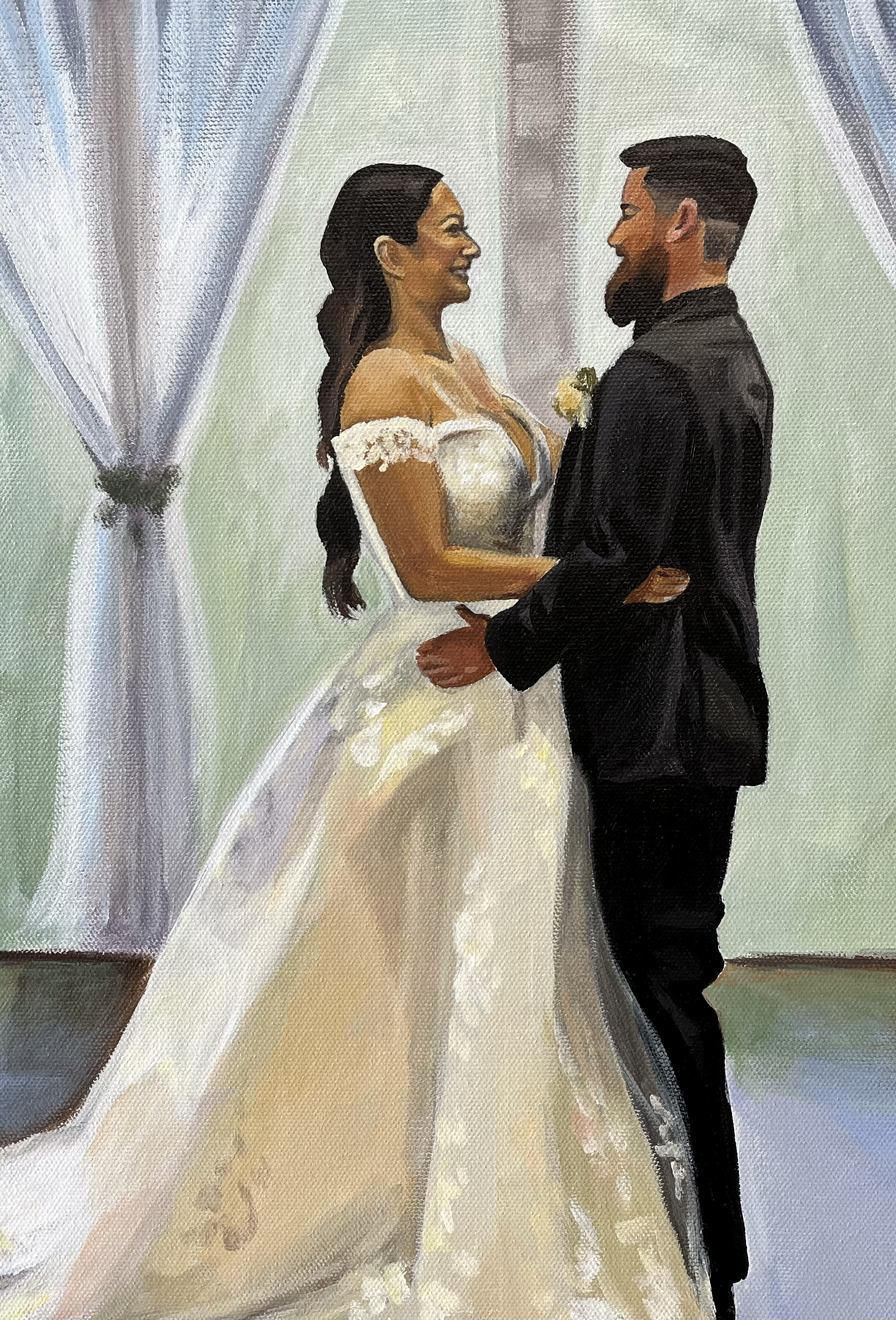  Live Wedding Painting First Dance Bride and Groom Austin San Antonio Dallas Houston