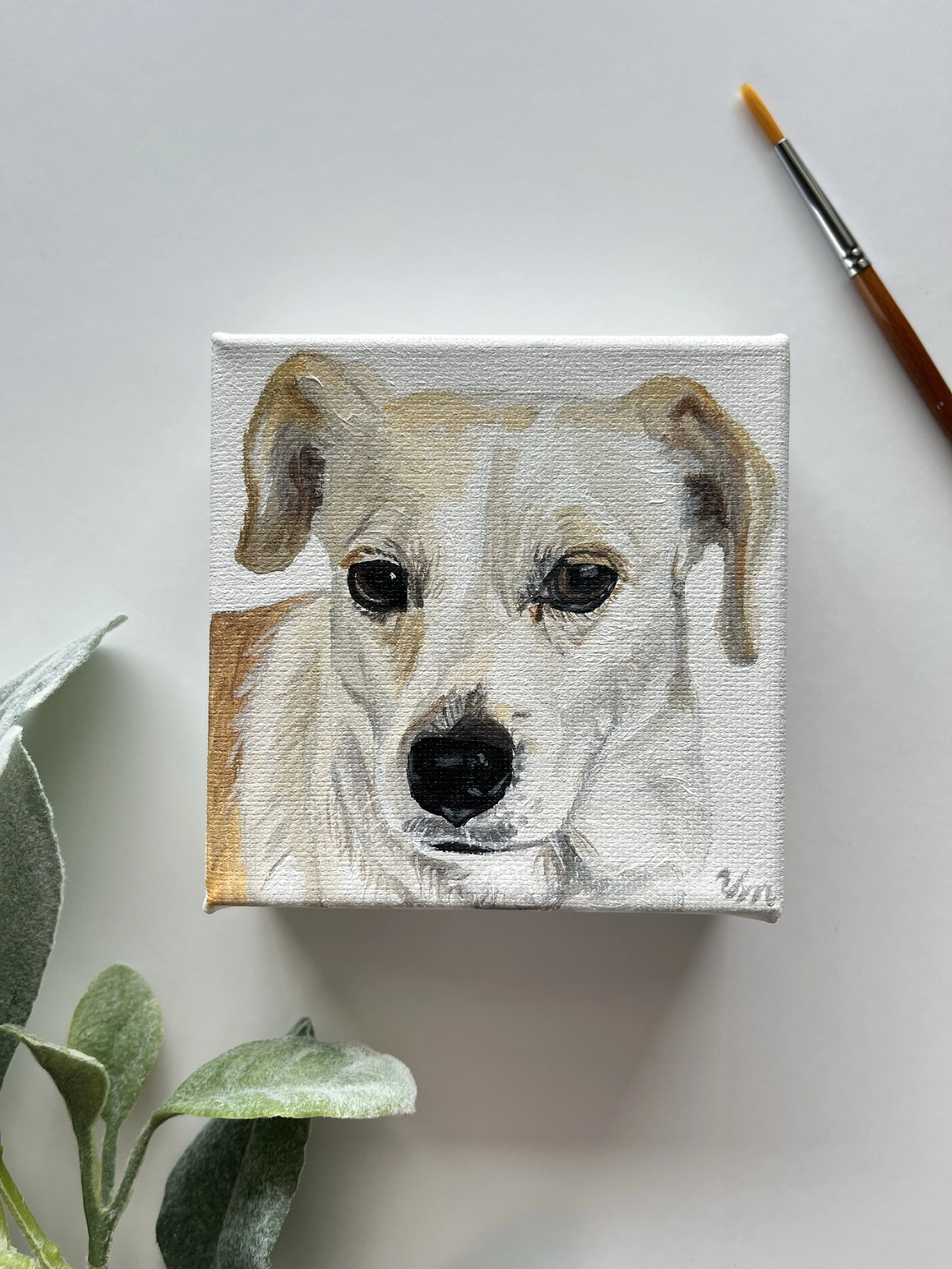 Acrylic Dog Painting