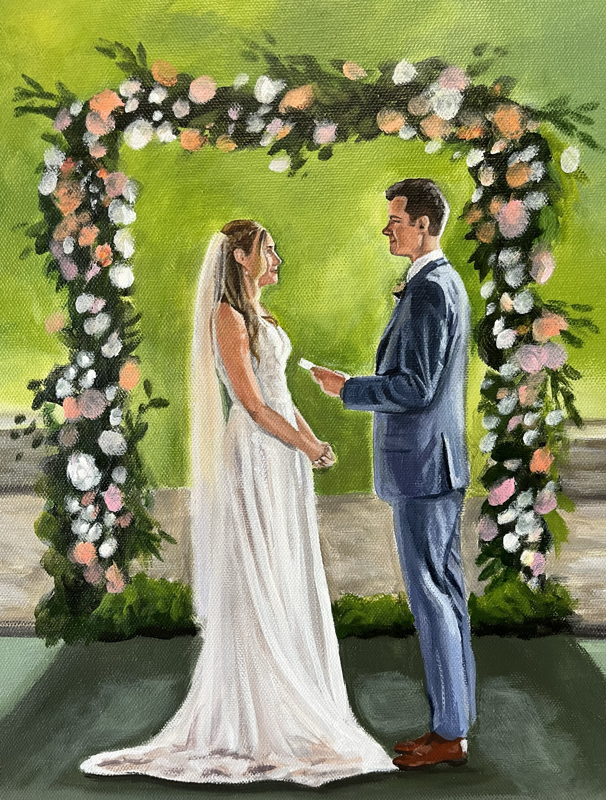 Live Wedding Painting Vowel Exchange  Austin San Antonio Dallas Houston