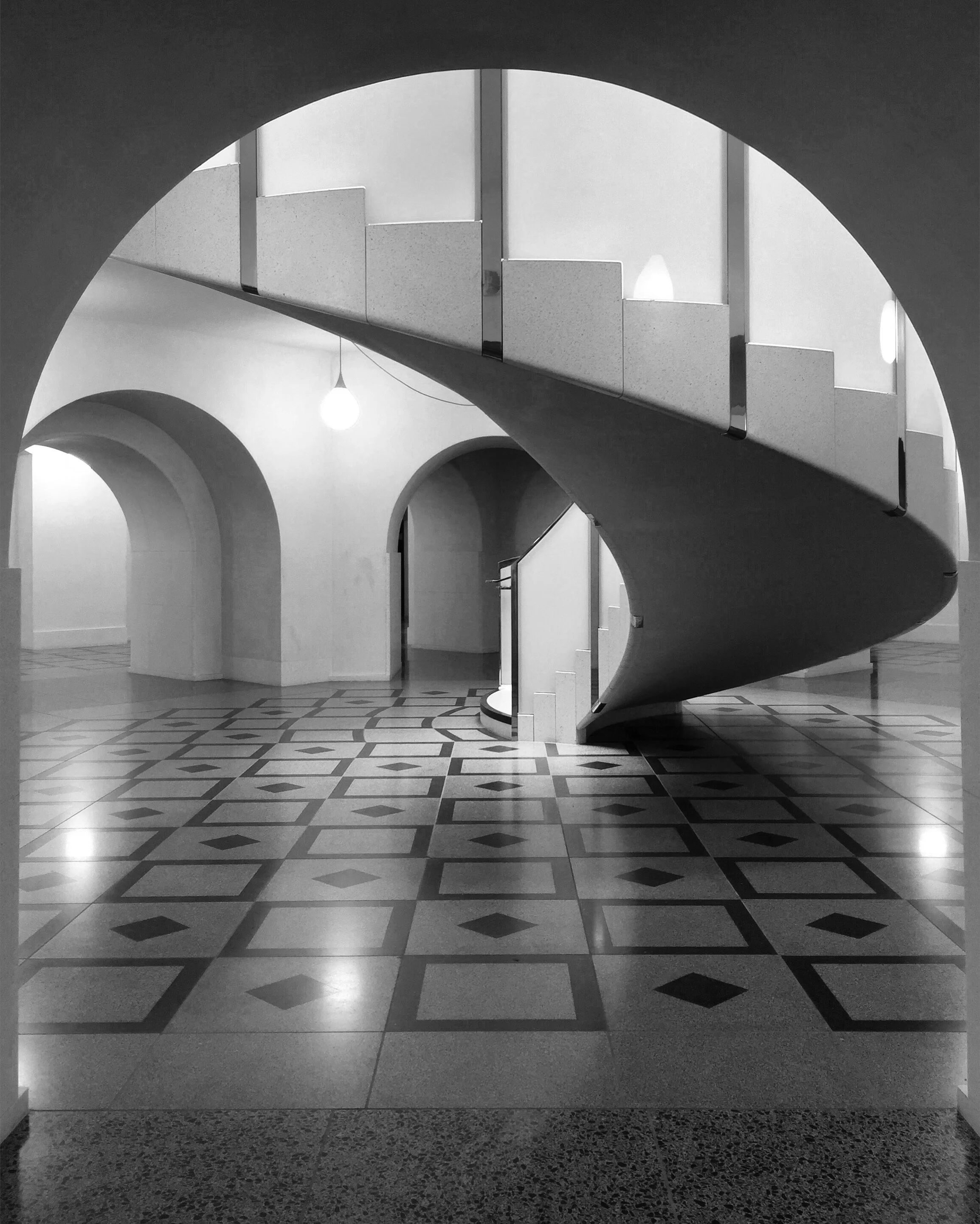 Tate Britain Staircase (BW).JPG