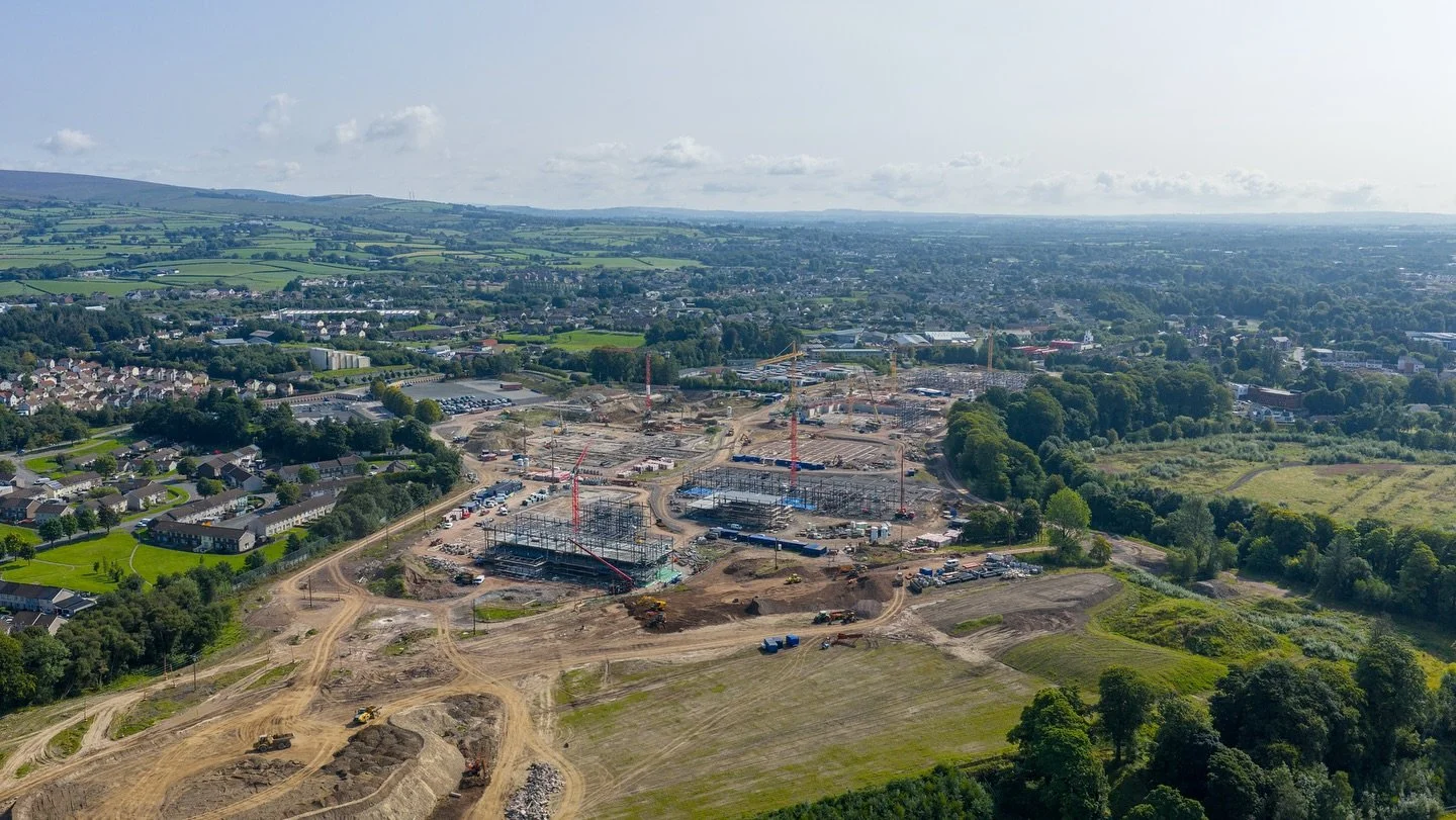 Amazing to see the progress from doing the monthly drone surveys of the Strule Shared Education Campus!

Brilliant work by the Woodvale @lowry_building JV! 

Thanks for trusting me with the drone surveys 🙌

#northernireland #omagh #strulesharededuca