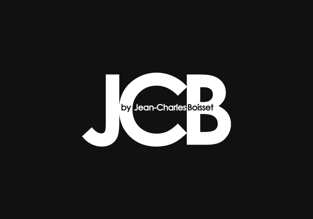 JCB white logo on black