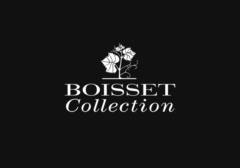 Boisset Collection white logo on black