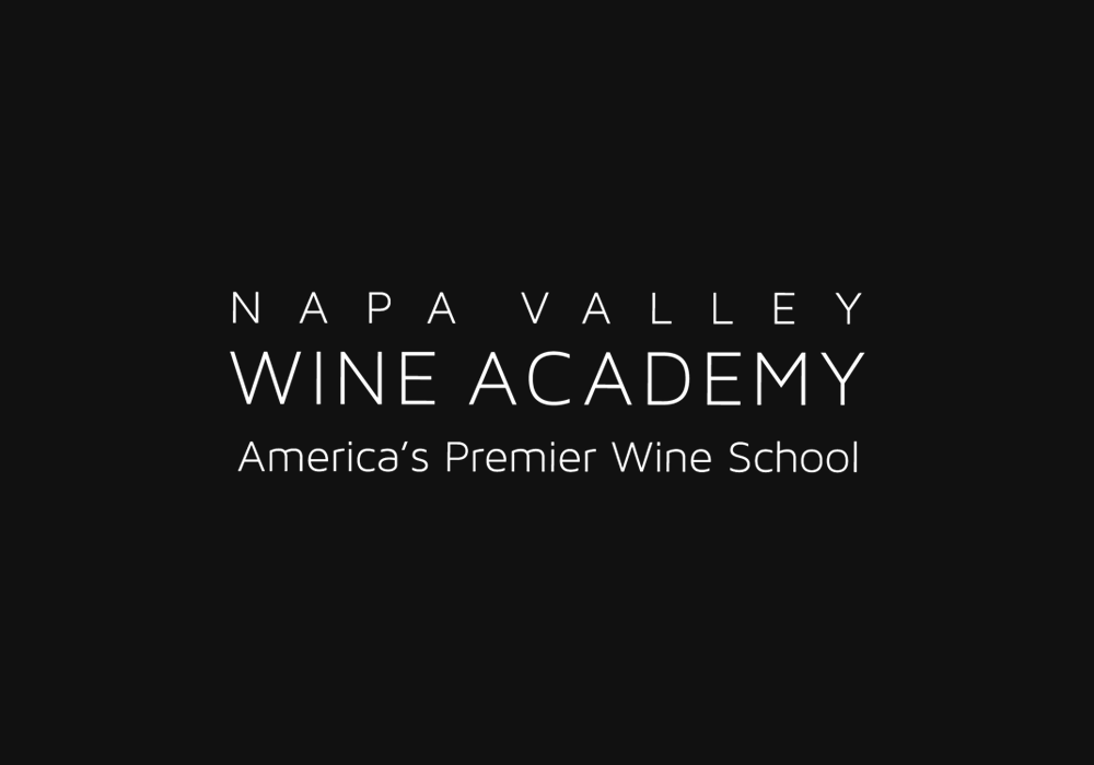 Napa Valley Wine Academy white logo on black